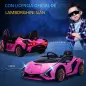 Coche Eléctrico para Niños de +3 Años Lamborghini SIAN Coche de Batería 12V con Mando a Distancia Apertura de Puerta Música MP3