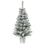 Árbol de Navidad Pequeño Artificial 90 cm con Luces LED 116 Ramas Maceta Desmontable y Soporte de Metal Decoración Navid Árbol de Navidad Pequeño Artificial 90 cm con Luces LED 116 Ramas Maceta Desmontable y Soporte de Metal Decoración Navid