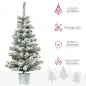 Árbol de Navidad Pequeño Artificial 90 cm con Luces LED 116 Ramas Maceta Desmontable y Soporte de Metal Decoración Navid Árbol de Navidad Pequeño Artificial 90 cm con Luces LED 116 Ramas Maceta Desmontable y Soporte de Metal Decoración Navid