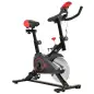 Bicicleta Estática Ciclo Indoor con Pantalla LCD Pulsómetro Sillín y Manillar Ajustables en Altura Volante de Inercia de 6 kg y