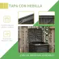 Compostador Capacidad de 300L Compostera Orgánica para Producción Abono de Jardín Exterior con 48 Respiraderos 60,5x60,5x81,5 cm