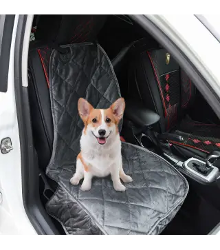 Funda de Asiento Delantero de Coche para Perro Mascota Protector Antideslizante con Ancla y Correa Envolvente para Camiones Furg