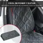 Funda de Asiento Delantero de Coche para Perro Mascota Protector Antideslizante con Ancla y Correa Envolvente para Camiones Furg