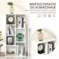 Estantería para Libros Librería de Madera con 7 Compartimentos de Almacenaje Plantas Archivos para Sala de Estar Dormitorio Ofic
