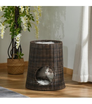 Cesta de Mimbre para Gatos