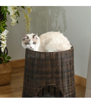 Cesta de Mimbre para Gatos