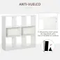 Estantería Librería con 8 Compartimentos Estantería de Exposición Moderno para Sala de Estar 97,5x30x100 cm Blanco