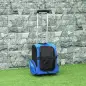 Transportín Carrito para Mascotas 2 en 1 Mochila de Viaje con 2 Ruedas para Perros Gatos con Asa Retráctil de Aluminio y Bolsill