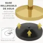 Juego de 2 Postes Separadores de Acero Inoxidable con Cuerda de Terciopelo Roja de 1,5 m y Base Rellenable Dorado