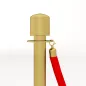 Juego de 2 Postes Separadores de Acero Inoxidable con Cuerda de Terciopelo Roja de 1,5 m y Base Rellenable Dorado