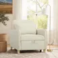 Sillón Cama Individual 3 en 1 Sofá Cama Plegable con Respaldo Ajustable y Cojín para Salón 74x85,5x82 cm Beige