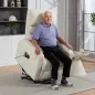 Sillón Levanta Personas con 8 Punto de Masaje Reposapiés Mando a Distancia y Bolsillo Lateral 83x92x110 cm Beige