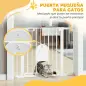 Barrera de Seguridad para Perros Mascotas 75-103 cm para Escaleras y Puertas con 2 Extensiones Cierre Automático y Siste