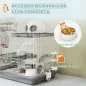 Jaula para Hámster con Túnel Plataformas Cuenco Bebedero Casita Rampas y Rueda de Ejercicio 45x30x45 cm Gris Jaula para Hámster con Túnel Plataformas Cuenco Bebedero Casita Rampas y Rueda de Ejercicio 45x30x45 cm Gris
