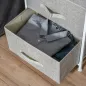 Cómoda con 3 Cajones de Tela Marco de Acero Cajonera para Salón Oficina Vestidor Gris