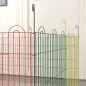 Parque Plegable para Perros de 8 Paneles Ø156x60 cm Valla Metálica con Puerta Estacas Interior Exterior Multicolor