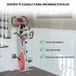 Bicicleta Estática Plegable 3 en 1 con Respaldo y 8 Niveles Resistencia Magnética, Bicicleta Estática para Casa Ajustable con Mo