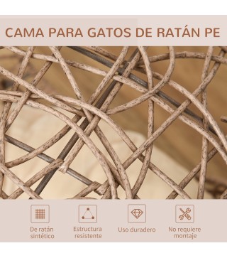 Cama para Gatos de Ratán