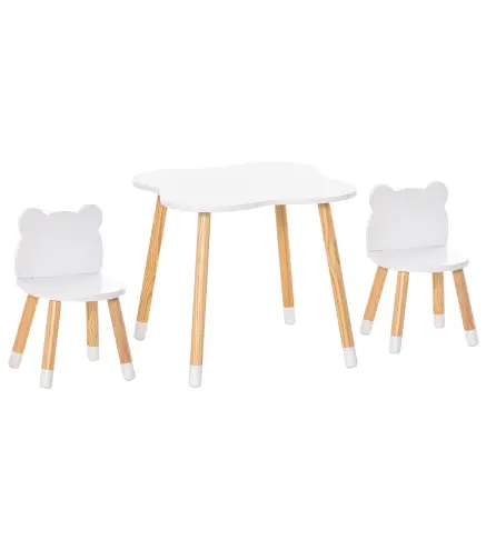 Juego Infantil de Mesa y 2 Sillas