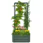 Jardinera Exterior Grande con Enrejado y Fondo Abierto para Plantas Trepadoras 61x61x140 cm Verde Jardinera Exterior Grande con Enrejado y Fondo Abierto para Plantas Trepadoras 61x61x140 cm Verde