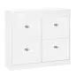 Mueble Zapatero de 4 Puertas Zapatero Estrecho con Estantes Ajustables y Extraíbles Capacidad de 16 Pares para Pasillo Entrada R Mueble Zapatero de 4 Puertas Zapatero Estrecho con Estantes Ajustables y Extraíbles Capacidad de 16 Pares para Pasillo Entrada R