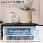 Nevera Pequeña con Congelador 91L Silenciosa Puerta Reversible Temperatura Regulable y Estantes Ajustables Negro