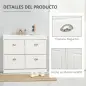 Mueble Zapatero de 4 Puertas Zapatero Estrecho con Estantes Ajustables y Extraíbles Capacidad de 16 Pares para Pasillo Entrada R