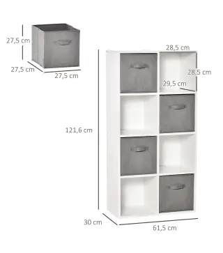 Estantería de 8 Cubos