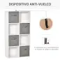 Estantería para Libros de 8 Cubos Librería Modular con 4 Cajones Extraíbles de Tela no Tejida para Oficina Estudio Dormitorio 61