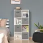 Estantería para Libros de 8 Cubos Librería Modular con 4 Cajones Extraíbles de Tela no Tejida para Oficina Estudio Dormitorio 61