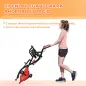 Bicicleta Estática Plegable 3 en 1 con Respaldo y 8 Niveles Resistencia Magnética, Bicicleta Estática para Casa Ajustable con Mo