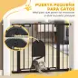 Barrera de Seguridad para Perros Mascotas 75-103 cm para Escaleras y Puertas con 2 Extensiones Cierre Automático y Siste