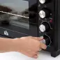 Horno Eléctrico de Sobremesa 32L 1600W con 3 Modos de Calor Temporizador y Temperatura Regulable 52,2x38,1x33,5 cm Negro