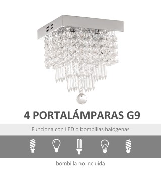 Lámpara de Techo de Cristal