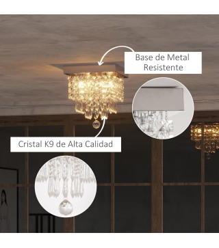 Lámpara de Techo de Cristal