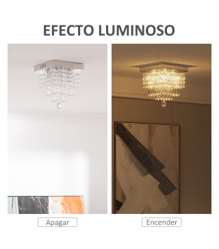Lámpara de Techo de Cristal