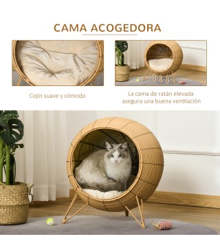 Cama de Ratán para Gatos