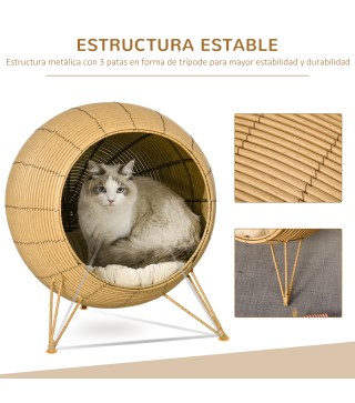 Cama de Ratán para Gatos