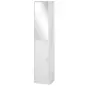 Armario para Baño Alto Mueble Columna de Baño con Espejo 2 Puertas y Estantes Ajustables Multiusos 32x28x162 cm Blanco