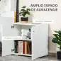 Aparador de Salón con 2 Puertas Armario Auxiliar con 2 Estantes para Libros Ropa Juguetes Estilo Moderno 70x39x70 cm Blanco