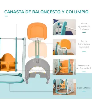 Tobogán y Columpio para Niños