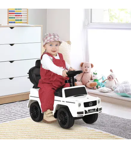Correpasillos para Niños con Licencia Mercedes G350 Coche Correpasillos para Niños de 1-3 Años con Bocina Capota Extraíble y Bar