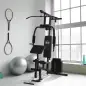 Multiestación Máquina de Musculación con Estribo para Piernas Poleas y Placas de Peso de 45 kg para Entrenamiento Fitness en Hog