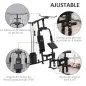 Multiestación Máquina de Musculación con Estribo para Piernas Poleas y Placas de Peso de 45 kg para Entrenamiento Fitness en Hog