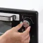 Horno Portátil 16L 1400W con 3 Modos de Calor Temporizador Bandeja de Horneado y Rejilla 44x32x28,1 cm Blanco y Negro