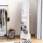 Armario para Joyas con Espejo de Cuerpo Entero Ángulo Ajustable con Cajón y Colgador para Secador 37x30x158 cm Blanco Armario para Joyas con Espejo de Cuerpo Entero Ángulo Ajustable con Cajón y Colgador para Secador 37x30x158 cm Blanco