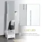 Armario para Joyas con Espejo de Cuerpo Entero Ángulo Ajustable con Cajón y Colgador para Secador 37x30x158 cm Blanco Armario para Joyas con Espejo de Cuerpo Entero Ángulo Ajustable con Cajón y Colgador para Secador 37x30x158 cm Blanco