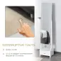 Armario para Joyas con Espejo de Cuerpo Entero Ángulo Ajustable con Cajón y Colgador para Secador 37x30x158 cm Blanco Armario para Joyas con Espejo de Cuerpo Entero Ángulo Ajustable con Cajón y Colgador para Secador 37x30x158 cm Blanco