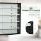 Vitrina Expositora para Colecciones de 5 Niveles, Vitrina de Pared, con Estantes Ajustables y 2 Puertas Correderas de Vidrio, pa