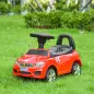 Coche Correpasillos para Niños de 18-36 Meses con Faros Música Bocina Volante Espacio de Almacenaje y Asa Rojo